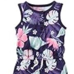 Carter's Sleeveless Floral Romper - Baby Girl newborn Tropical